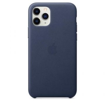 Protectie Spate Apple MWYG2ZM/A pentru Apple iPhone 11 Pro, Piele naturala (Albastru)