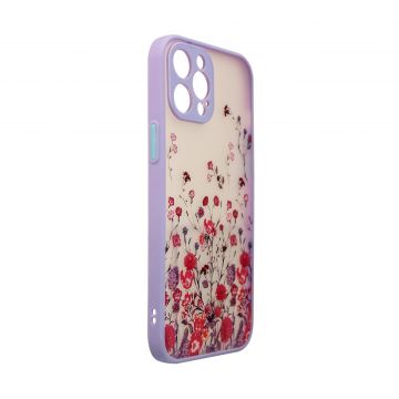 Carcasa Design Case compatibila cu iPhone 13 Pro Floral Purple