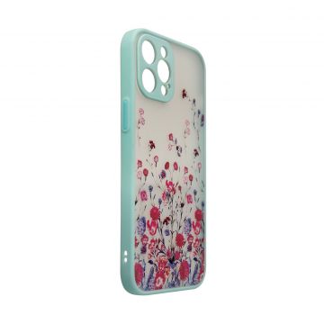 Carcasa Design Case compatibila cu iPhone 13 Pro Max Floral Blue