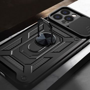 Carcasa Hybrid Armor CamShield compatibila cu iPhone 14 Black