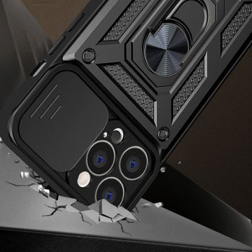 Carcasa Hybrid Armor CamShield compatibila cu iPhone 14 Pro Max Black