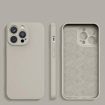 Carcasa Silicone Case compatibila cu iPhone 14 Plus Beige