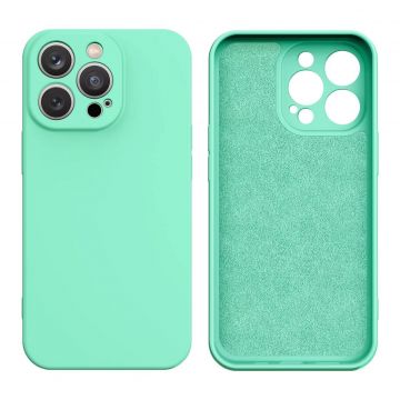 Carcasa Silicone Case compatibila cu iPhone 14 Pro Max Mint