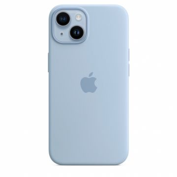 Husa de protectie Apple cu MagSafe pentru iPhone 14 Silicon Sky
