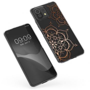 Husa Kwmobile pentru Xiaomi Mi 11 Lite 5G/11 Lite 5G NE, Silicon, Transparent/Rose Gold, 57081.02