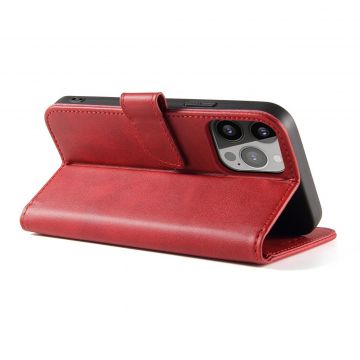 Husa Magnet Wallet Stand compatibila cu iPhone 14 Plus Red