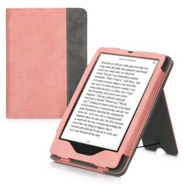 Husa pentru Amazon Kindle Paperwhite 11, Kwmobile, Roz/Gri, Piele ecologica, 56261.07