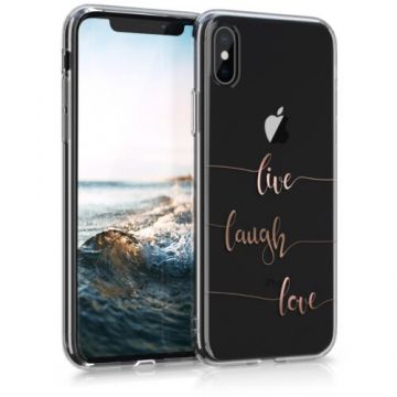 Husa pentru Apple iPhone X/iPhone XS, Silicon, Rose Gold, 42505.22