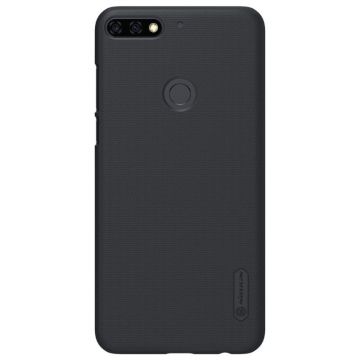 Husa protectie Nillkin Frosted black + folie pt Huawei Y7 Prime (2018)