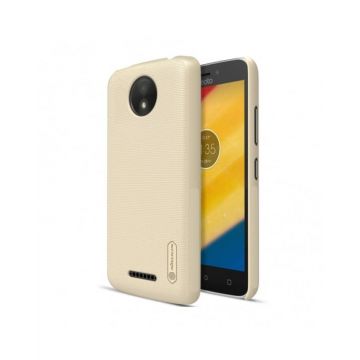 Husa protectie spate Nillkin frosted Gold si folie pt Motorola C Plus