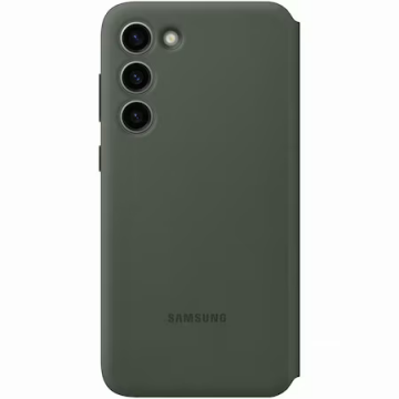 Husa Samsung Smart View Wallet pentru Galaxy S23 Plus Khaki