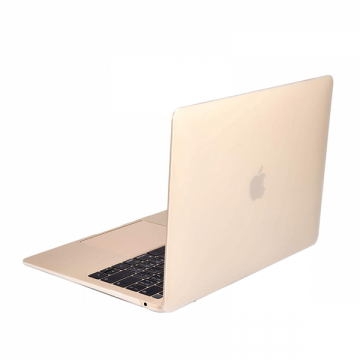 Set protectie 2 in 1 pentru MacBook Air 13.3 inch A1932/A2179/ A2337 cu husa din plastic mat cauciucat si folie ecran TPU incolor