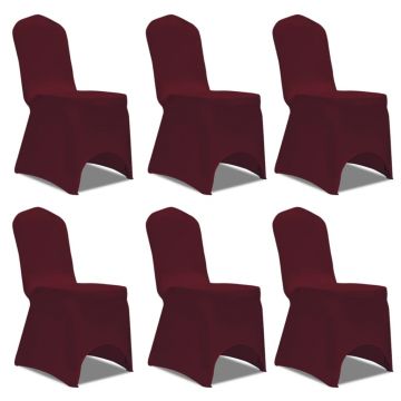 vidaXL Huse elastice pentru scaun, 12 buc., vișiniu