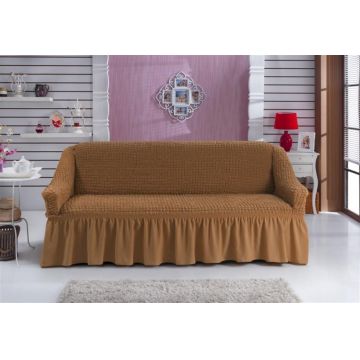 Husa canapea elastica, Bulsan, poliester, 3 locuri, mustar Husa canapea elastica, Bulsan, poliester, 3 locuri, mustar