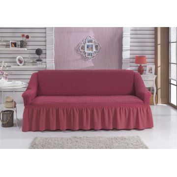 Husa canapea elastica, Bulsan, poliester, 3 locuri, rosu Husa canapea elastica, Bulsan, poliester, 3 locuri, rosu
