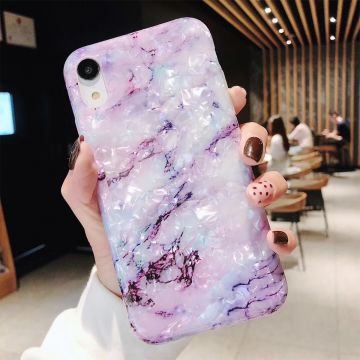 Husa pentru Apple iPhone 11, Marble, Silicon, Albastru