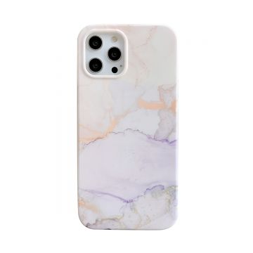 Husa pentru Apple iPhone 12 Mini, Marble, Silicon, Alb