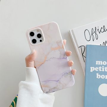 Husa pentru Apple iPhone 12 Pro Max, Marble. Silicon, Roz