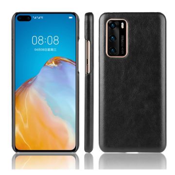 Husa pentru Huawei P40, Piele, Negru