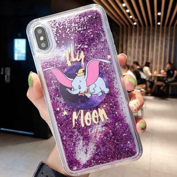 Husa pentru Samsung Galaxy A10, Dumbo Dynamic Glitter, Silicon, Mov