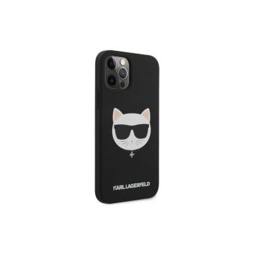 Husa protectie spate Karl Lagerfeld Silicon Karl's Head pt iPhone 12 Pro Max black