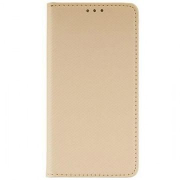 Husa Smart Book Case pentru Samsung A13 4G, cu inchidere magnetica, piele ecologica, Aurie