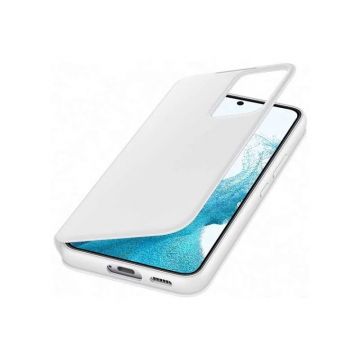 Husa Smart Clear View Cover pt Samsung Galaxy S22 EF-ZS901CWEGEE white