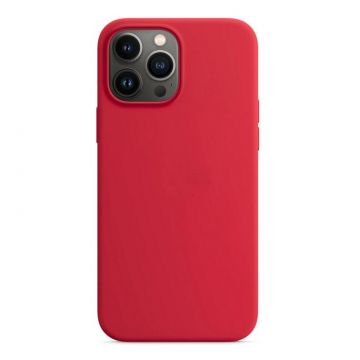 Husa spate si protectie cu Magsafe, Silicon Case pentru Iphone 13 Pro Max, Red