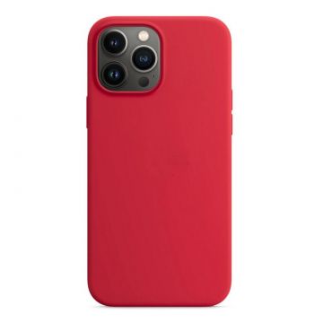 Husa spate si protectie cu Magsafe, Silicon Case pentru Iphone 13 Pro, Red