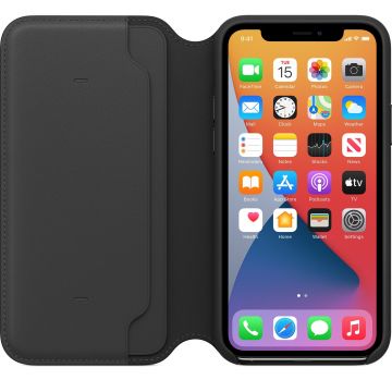 Husa telefon Iphone 11 Pro, Apple, Leather Folio, MX062ZM/A, Black