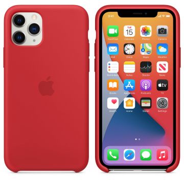 Husa de protectie telefon Iphone 11 Pro, Apple, Silicon, MWYH2ZM/A, Red