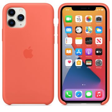 Husa telefon Iphone 11 Pro, Apple, Silicon, MWYQ2ZM/A, Clementine