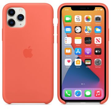 Husa de protectie telefon Apple pentru Iphone 11 Pro, Silicon, MWYQ2ZM/A, Clementine