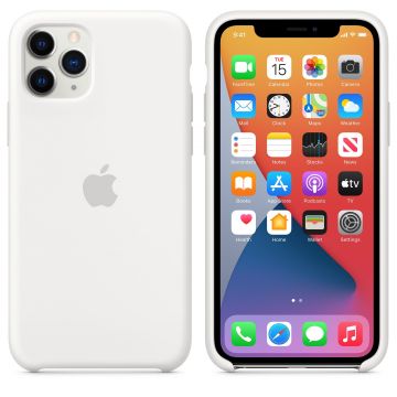 Husa telefon iPhone 11 Pro Max, Apple, Silicon, MWYX2ZM/A, Alb