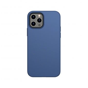 Husa de protectie telefon iPhone 12/12 Pro, EnviroBest, EP4, Material biodegradabil, Albastru