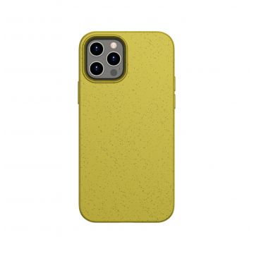Husa de protectie telefon iPhone 12/12 Pro, EnviroBest, EP4, Material biodegradabil, Galben