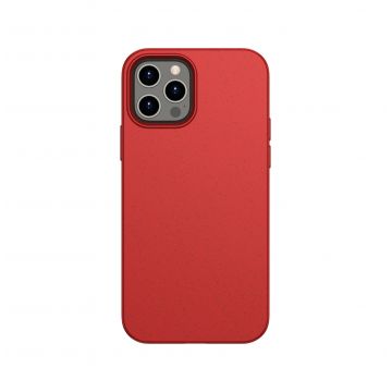 Husa de protectie telefon iPhone 12/12 Pro, EnviroBest, EP4, Material biodegradabil, Rosu