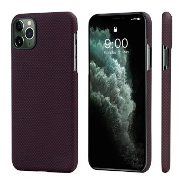 Husa de protectie telefon Pitaka pentru iPhone 11 Pro Max, MagEz, Fibra de aramida, KI1104M, Negru - Rosu