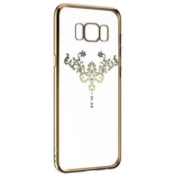Protectie Spate Devia Silicon Iris Champagne pentru Samsung Galaxy S8 (Auriu/Transparent)