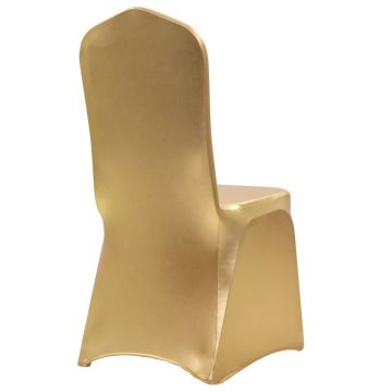 vidaXL Huse elastice pentru scaun, 6 buc., auriu