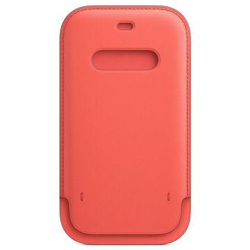 Husa de protectie Apple pentru iPhone 12/12 Pro, Leather Sleeve, MagSafe, Pink Citrus
