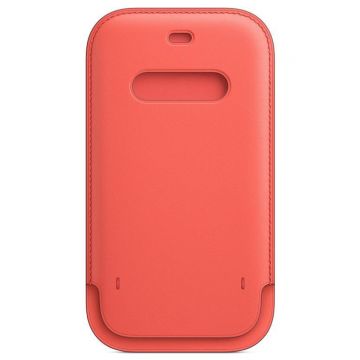 Husa de protectie telefon Apple pentru iPhone 12/12 Pro, Leather Sleeve, MagSafe, Pink Citrus