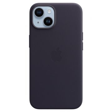 Husa de protectie telefon Apple pentru iPhone 14, MagSafe, Piele, Ink