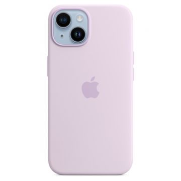 Husa de protectie telefon Apple pentru iPhone 14, Magsafe, Silicon, Lilac