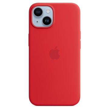 Husa de protectie telefon Apple pentru iPhone 14, Magsafe, Silicon, Red