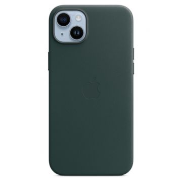 Husa de protectie telefon Apple pentru iPhone 14 Plus, MagSafe, Piele, Forest Green