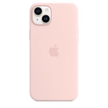 Husa de protectie telefon Apple pentru iPhone 14 Plus, Magsafe, Silicon, Chalk Pink