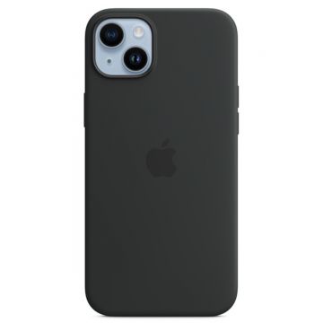 Husa de protectie telefon Apple pentru iPhone 14 Plus, Magsafe, Silicon, Midnight