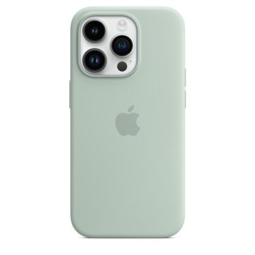Husa de protectie telefon Apple pentru iPhone 14 Pro, Magsafe, Silicon, Succulent