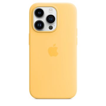 Husa de protectie telefon Apple pentru iPhone 14 Pro, Magsafe, Silicon, Sunglow